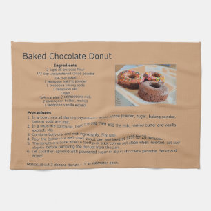 Recipe för bakat choklad kökshandduk