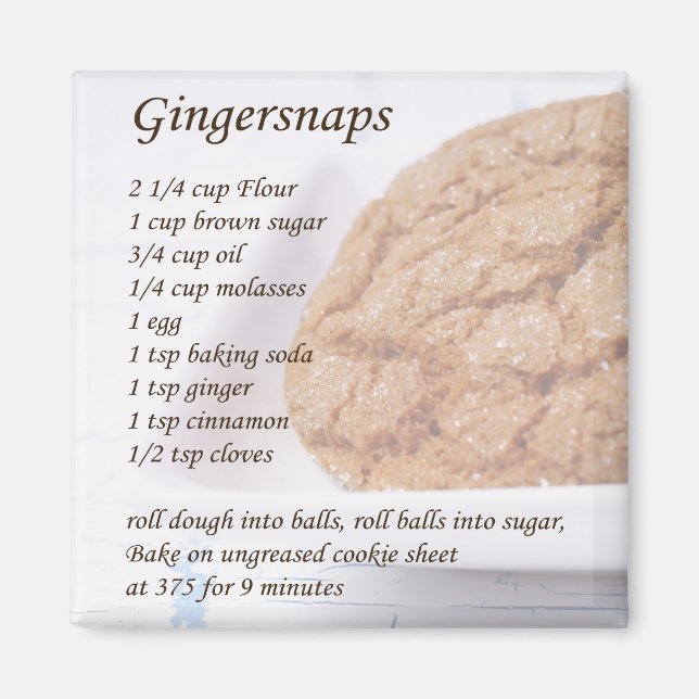 Recipe för Gingersnaps Magnet (Framsidan)