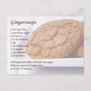 Recipe för Gingersnaps Vykort