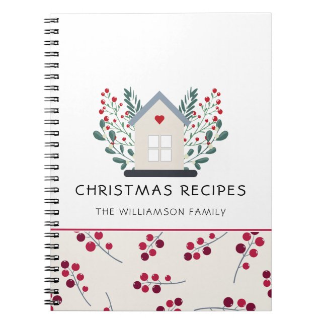 Recipe för land Home och Red Berries  Anteckningsbok (Framsidan)