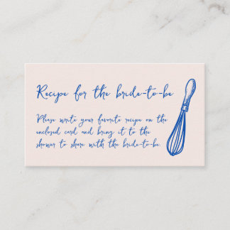 Recipe For The Bride Kitchen Bridal Shower Tilläggskort