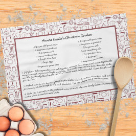 Recipe Heirloom Keepsakys Memory Gift for Hennes Kökshandduk
