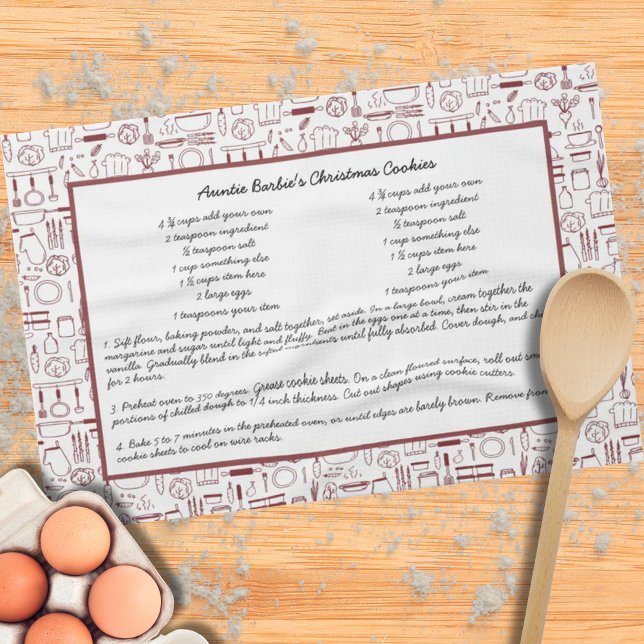 Recipe Heirloom Keepsakys Memory Gift for Hennes Kökshandduk (Skapare uppladdad)