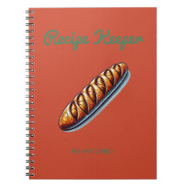 Recipe Keeper Bakery Terracotta Grönt Baking Älska Anteckningsbok