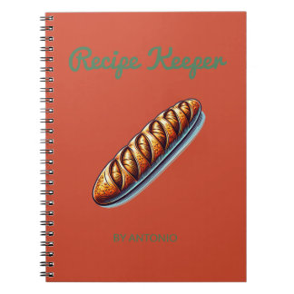 Recipe Keeper Bakery Terracotta Grönt Baking Älska Anteckningsbok