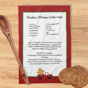 Recipe keepsaké jul Lastbil Red Black Play Kökshandduk