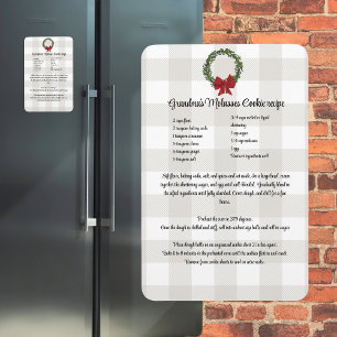 Recipe Keepsakeus-röd grönt för julkakor Magnet