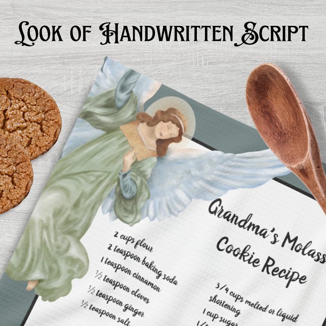 Recipe Keepsaki God jul Angel Cookies Kökshandduk (Skapare uppladdad)