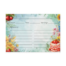 Recipe-kort för jordgubbssmitta