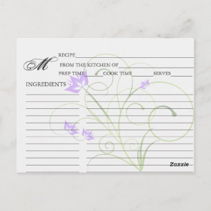 Recipe-kort för Lavender Swirly Swirl Vykort