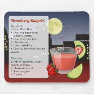 Recipe Mouse Pad med jordgubbsrot (Daiquiri Recipe Musmatta