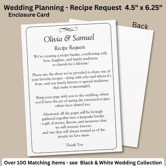 Recipe Request - Black White Infinity Scroll, Tilläggskort (Skapare uppladdad)