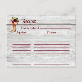 Recipe Rustic Marsala Boho Burgundy Land Infoga Vykort