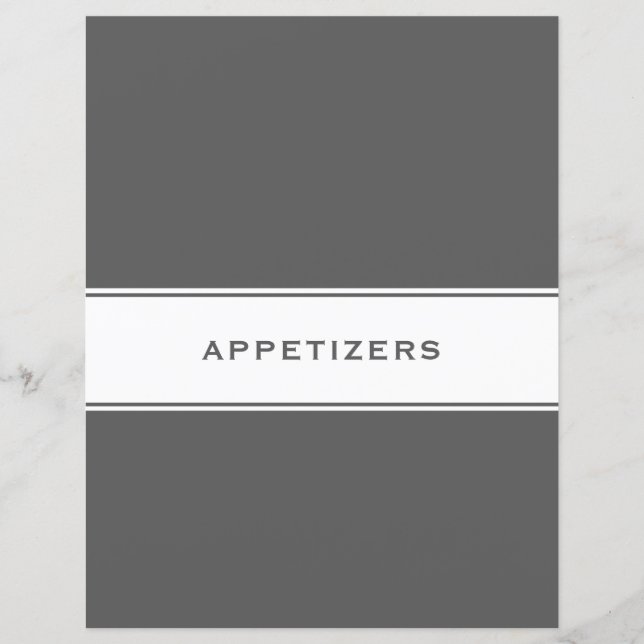 Recipe Subjekt Divider | Appetizers | Grått & vit (Framsida)