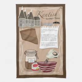 Recipe Tea Towel - Kentish Gypsy Tart Kökshandduk