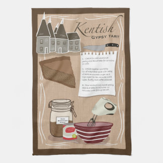 Recipe Tea Towel - Kentish Gypsy Tart Kökshandduk