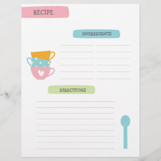 Recipe Template Page Reklamblad
