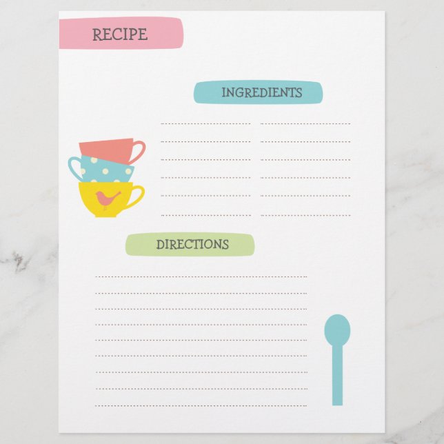 Recipe Template Page Reklamblad (Framsidan)