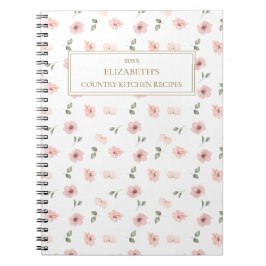 Recipes för blommigt Personlig Namn Anteckningsbok