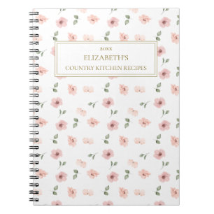 Recipes för blommigt Personlig Namn Anteckningsbok
