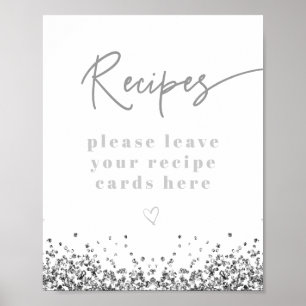 Recipes för Möhippan REGINA Silver Sequins Poster