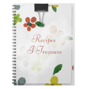 Recipes I Treasure-anteckningsbok Anteckningsbok Med Spiral