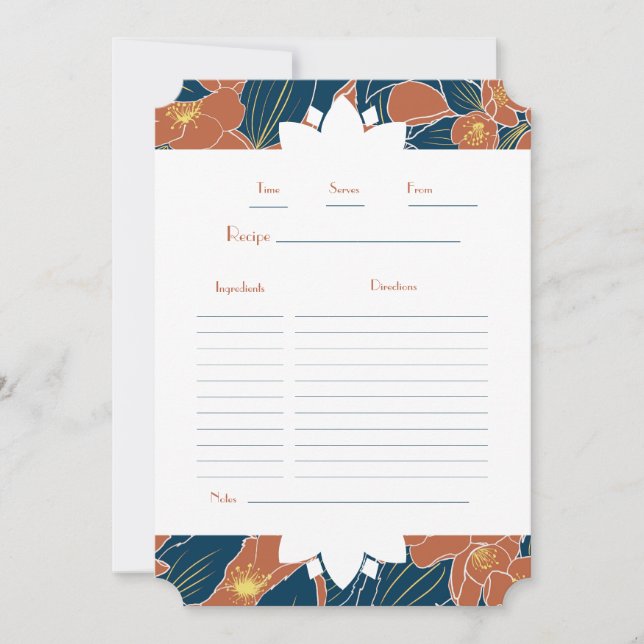 Recipes och Memories - automatisk Blommigt - platt (Framsida)