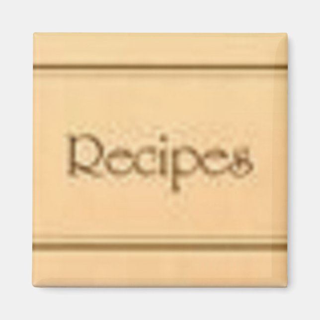 Recipes Square Magnet (Framsidan)