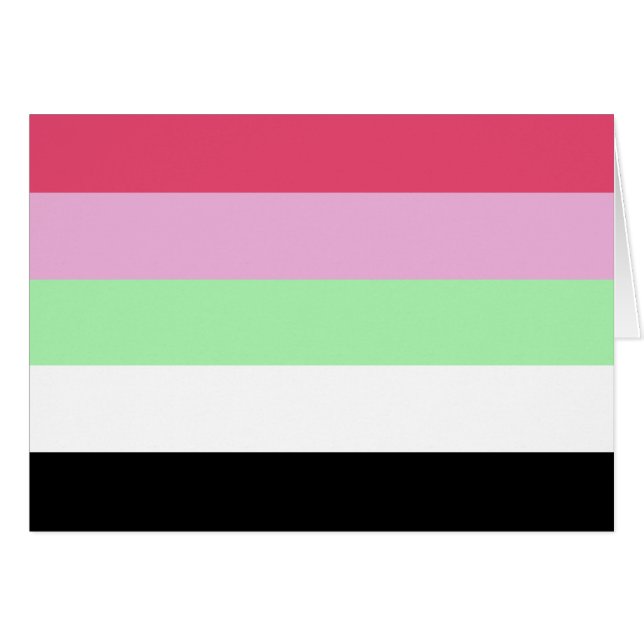Recipromantiska Prideflagga Hälsningskort (Framsidan Horizontal)