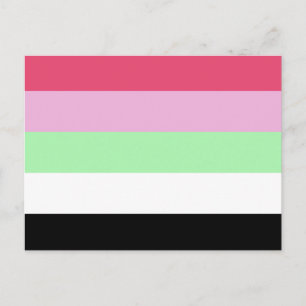 Recipromantiska Prideflagga Vykort