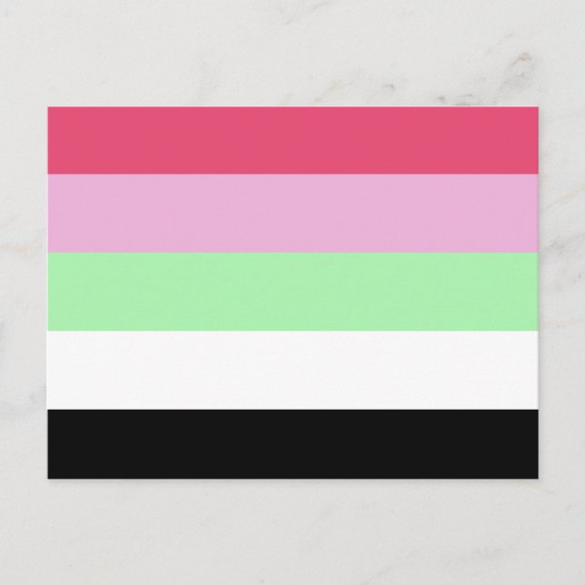 Recipromantiska Prideflagga Vykort (Framsida)