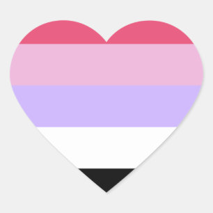 Reciprosexuellt Pride Hjärtformat Klistermärke