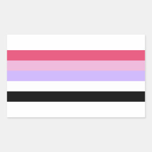 Reciprosexuellt Pride Rektangulärt Klistermärke