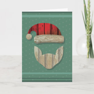 Reclated Barnwood Santa Helgkort