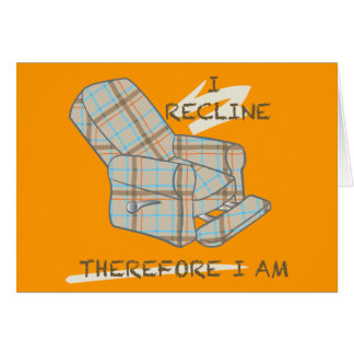 "Recline jag" det tomma kortet Hälsningskort