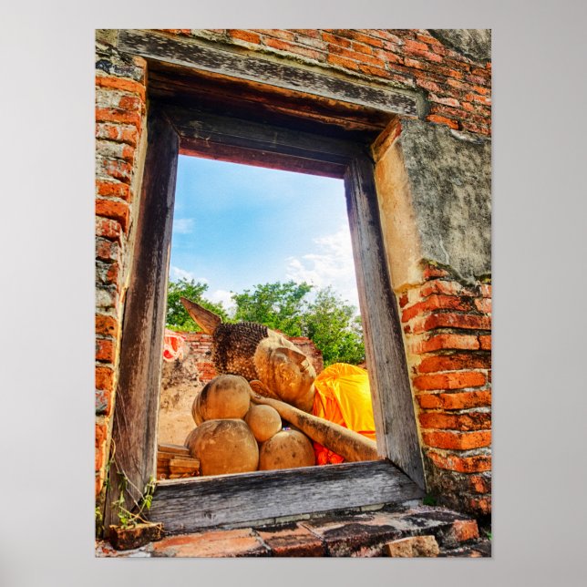 Reclining Buddha, Ayutthaya Poster (Framsidan)