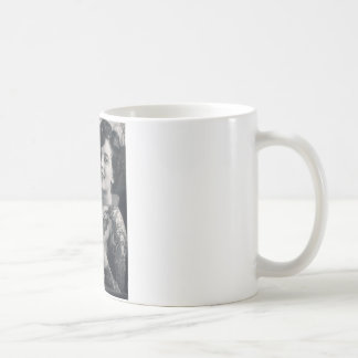 Reclining tatuerad dam kaffemugg