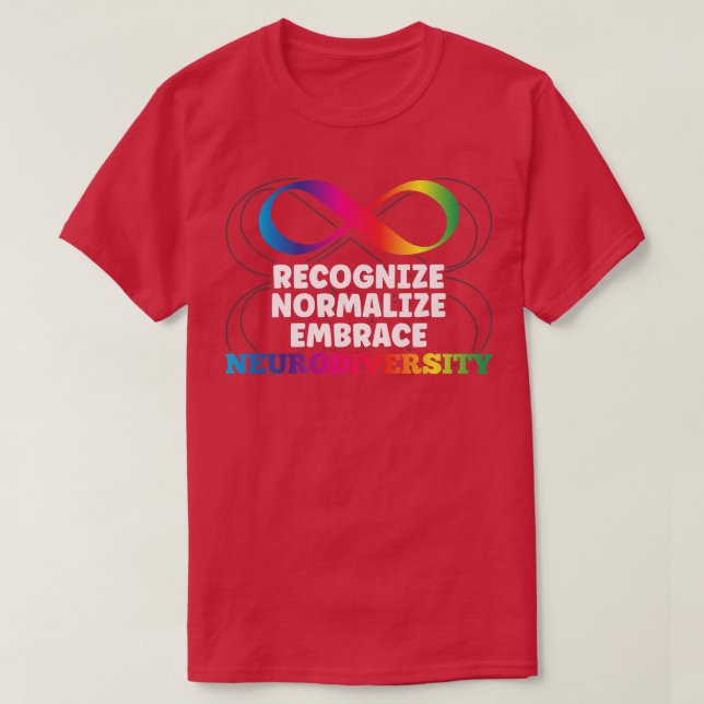 Recognize Normalize Embrace Neurodiversity ADHD Aw T Shirt (Design framsida)