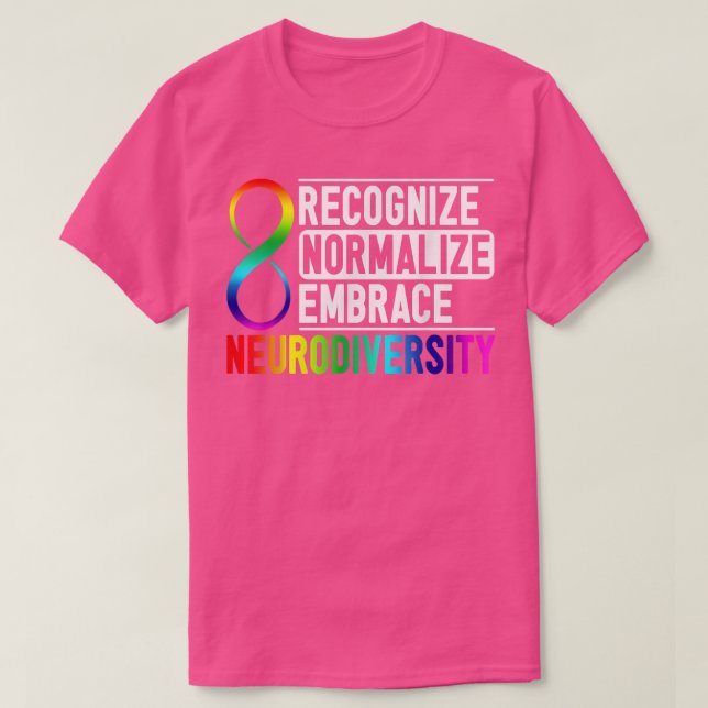 Recognize Normalize Embrace Neurodiversity ADHD Aw T Shirt (Design framsida)