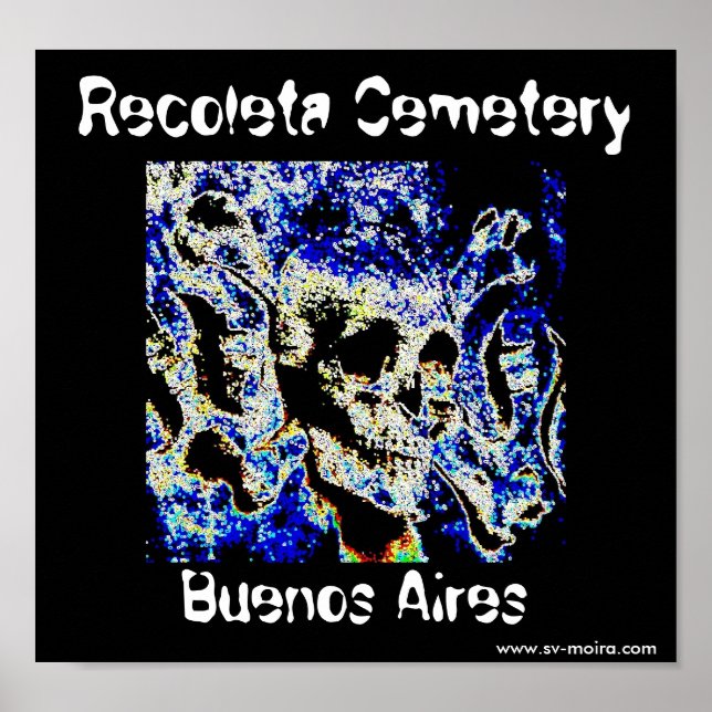 Recoleta Cemetery, Buenos Aires (Solarized) Poster (Framsidan)