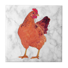 Recoleta Chicken L - Small Ceramic Tile Kakelplatta