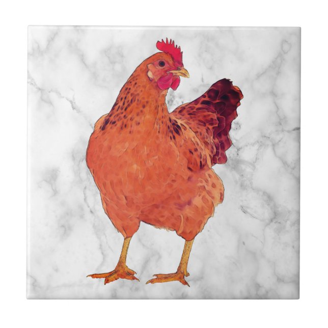 Recoleta Chicken L - Small Ceramic Tile Kakelplatta (Framsidan)