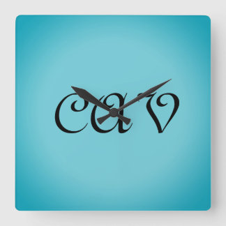 Recoleta Cornblomma Blue Fyrkantig Klocka