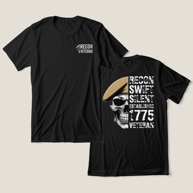 Recon Broderskap Veteran T Shirt (Design fram och bak)