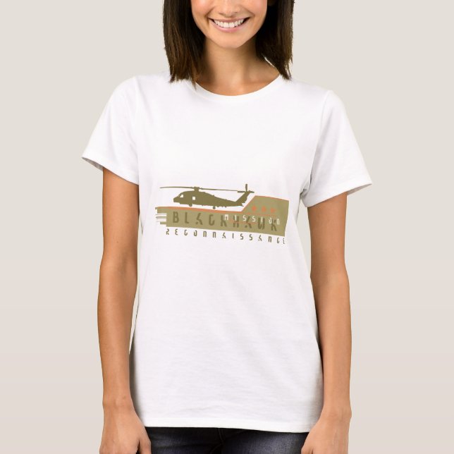 Recon lag för Blackhawk helikopter Tee (Framsida)