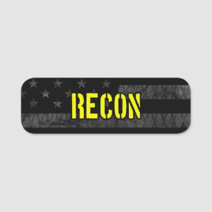 Recon Subdued American Flagga Namnbricka