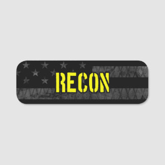 Recon Subdued American Flagga Namnbricka