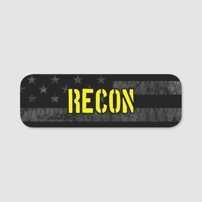 Recon Subdued American Flagga Namnbricka (Framsida)