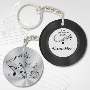 Record Keychain, Personlig Gifts for Musician