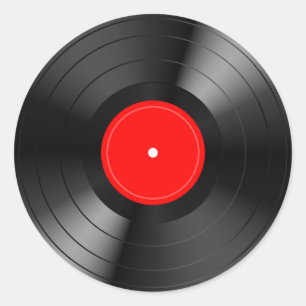 Record_LP Runt Klistermärke